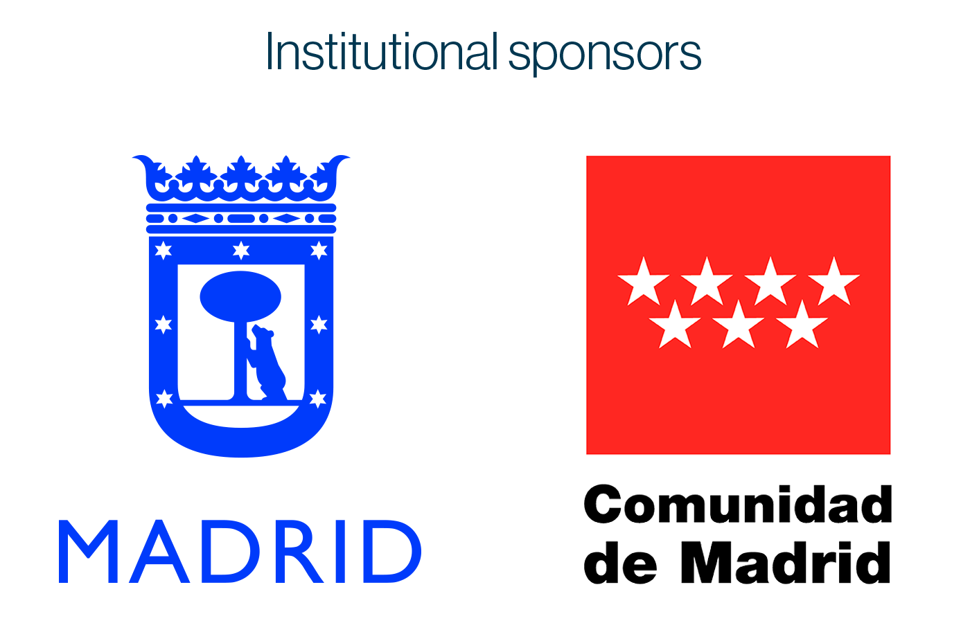 Logos Ayto y Comunidad Madrid English